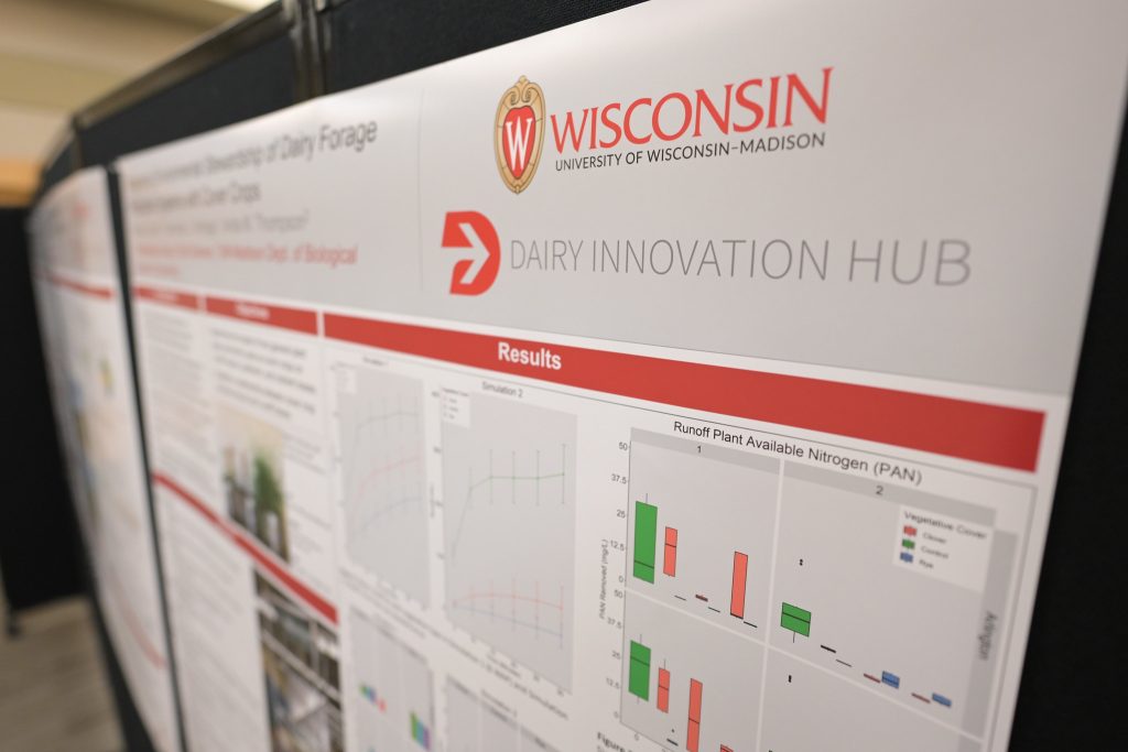 Close up of a poster at the Dairy Innovation Hub’s Dairy Summit at the University Center at UW–River Falls in 2022. Photo by Pat Deninger/UW–River Falls